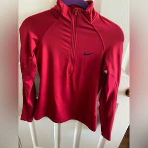 Nike Crimson Long Sleeve Half-Zip Top
